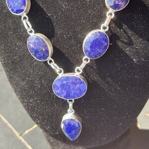 170 carat Amethyst Necklace Genuine Natural Mined Amethyst Silver Necklace 39 gr